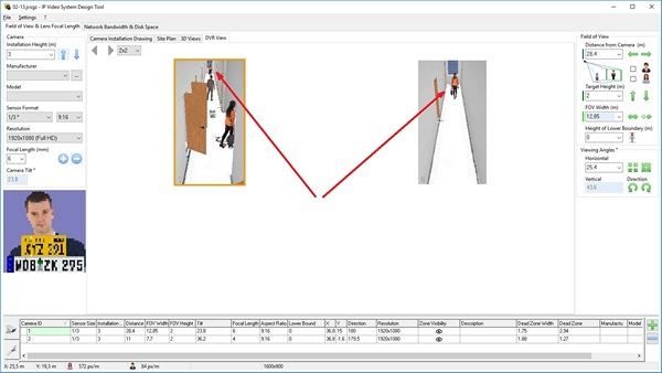 Corridor format DVR view